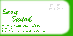 sara dudok business card